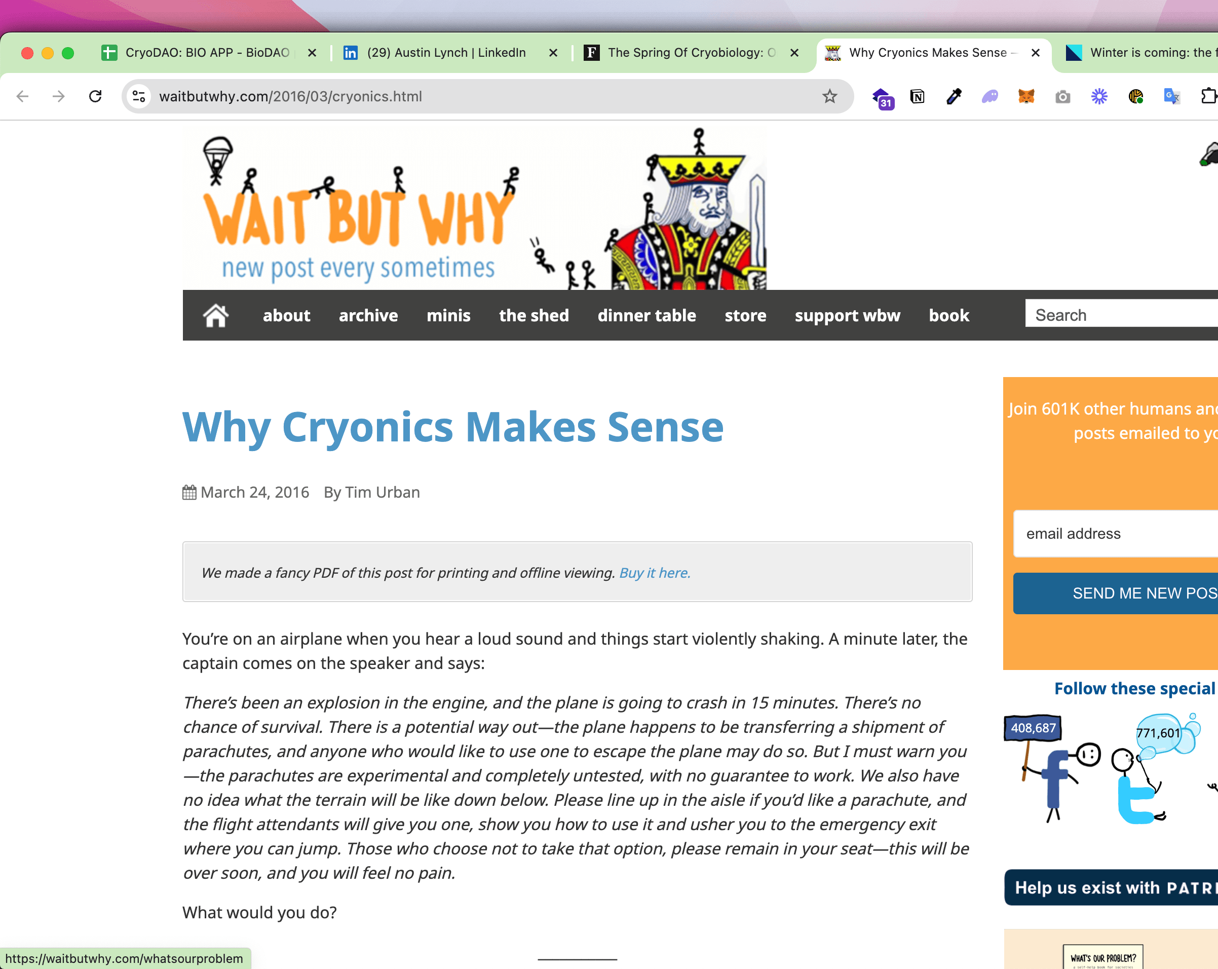 Why Cryonics Makes Sense